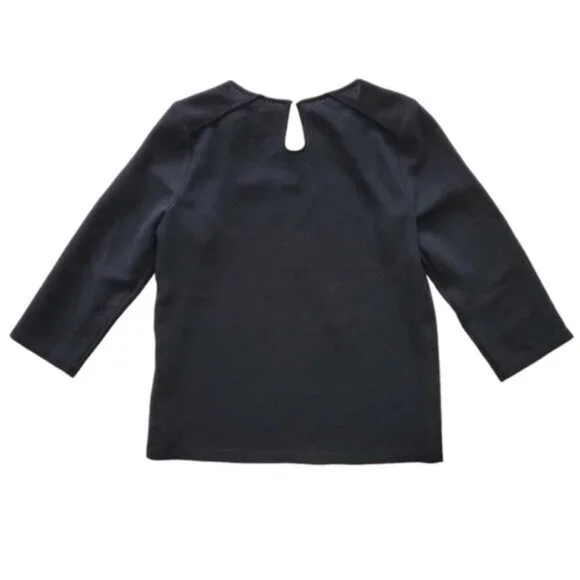 Madewell et SEZANE Colette Black Top with Gold Buttons Size XS - Picture 3 of 12